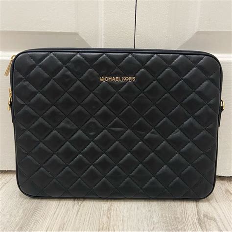 michael kors macbook air 13 sleeve black|michael kors 13 inch laptop case.